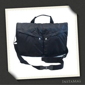 Y-3 Yohji Yamamoto + Adidas Black Messenger Bag
